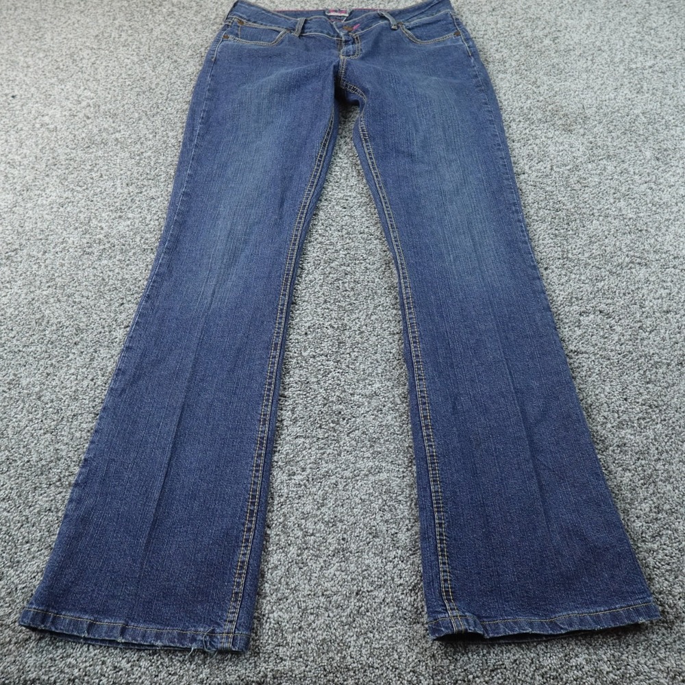 Wrangler Jeans Womens 11 Blue Denim Pants Retro Mae Mid Rise Boot Cut Stretch